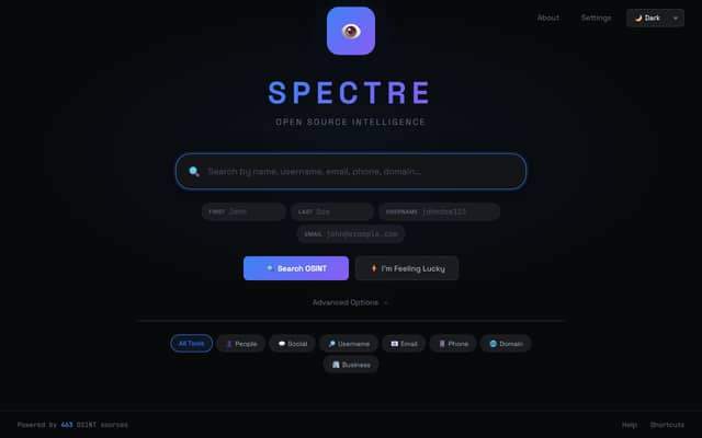 SPECTRE screenshot preview